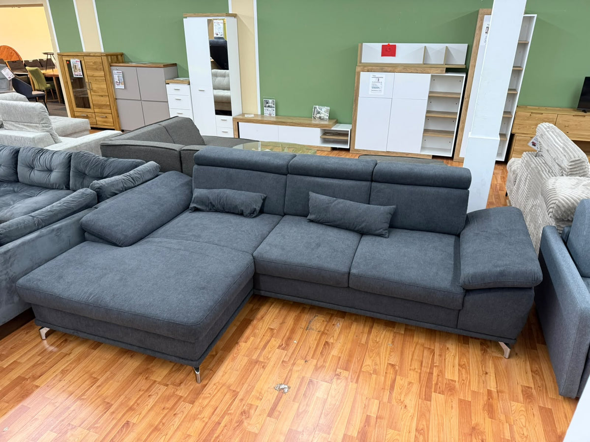 Sofa Couch Wohnlandschaft +Nierenkissen +Armlehnenverstellung +Kopfstützenverstellung