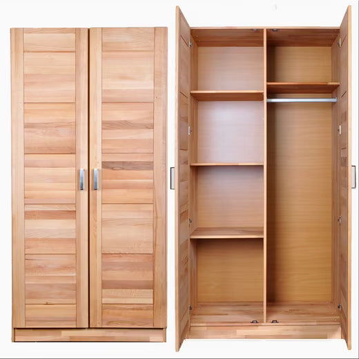 Kleiderschrank +versch. Breiten +Spiegel +Massivholz Front