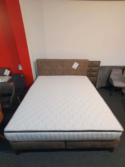 Boxspringbett Bett + Gepolsterte  Kopfteil + Integrierte Topper