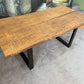 Esstisch +Vollmassiv +Echte Baumkante +Metallgestell