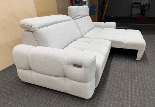 Sofa Couch + Elektrische Tiefe verstellbar + Kopfteile verstellbar