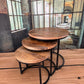 Beistelltisch +3'er Set  +Massivholz  +Metallgestell  +Neu auf Lager