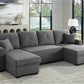Wohnlandschaft Sofa Couch + Bettfunktion + Stauraum