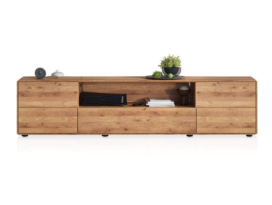 TV-Kommode Massivholz Griffmulde vers. Modelle