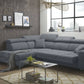 Sofa Couch + Elektrische Sitztiefe + Stauraum + Kopfteile verstellbar
