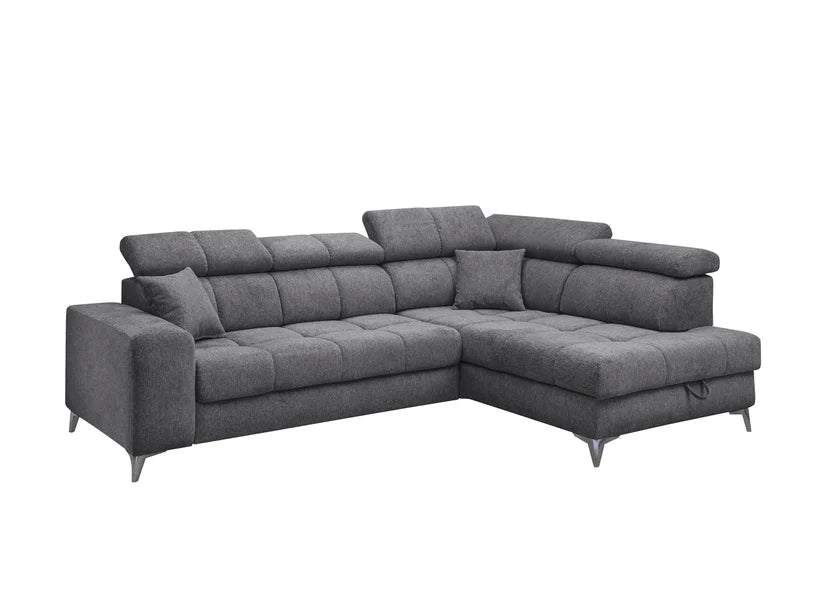 Sofa Couch + Elektrische Sitztiefe + Stauraum Groß + Kopfteile verstellbar