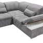 Wohnlandschaft Sofa Couch +Bettfunktion +Stauraum  +Kopfteilverstellung +versch. Farben