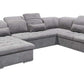 Wohnlandschaft Sofa Couch +Bettfunktion +Stauraum +Kopfteilverstellung