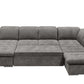 Wohnlandschaft Sofa Couch +Bettfunktion +Stauraum +Kopfteilverstellung