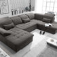 Wohnlandschaft Sofa Couch +Bettfunktion +Stauraum +Kopfteilverstellung