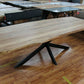 Esstisch + Massivholz Akazie + Baumkante + Spider Gestelle 180x90cm