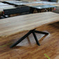 Esstisch + Massivholz Akazie + Baumkante + Spider Gestell + 180 cm 210 cm 240 cm NEU auf Lager