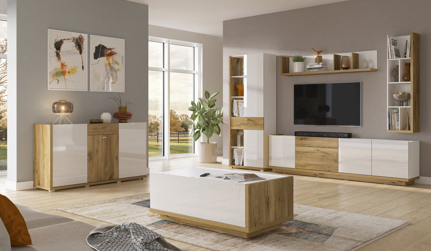 Wohnzimmer Möbel LARS Komplett Set