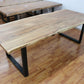 Esstisch + Massivholz Akazie + Baumkante + VOLL 4cm + Neu auf Lager 240x100cm
