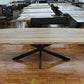 Esstisch + Massivholz Akazie + Baumkante + Spider Gestelle 180x90cm