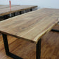 Esstisch + Massivholz Akazie + Baumkante + VOLL 4cm + Neu auf Lager 240x100cm