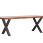 Esstisch Mango Massivholz + Dicke X Gestell 200x100cm