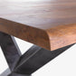 Esstisch Mango Massivholz + Dicke X Gestell 200x100cm
