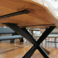 Esstisch + Massivholz Akazie + Baumkante + Spider Gestelle 180x90cm