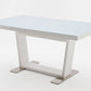 Esstisch Tisch +Hochglanz weiß + Ausziehbar + Metall Gestell