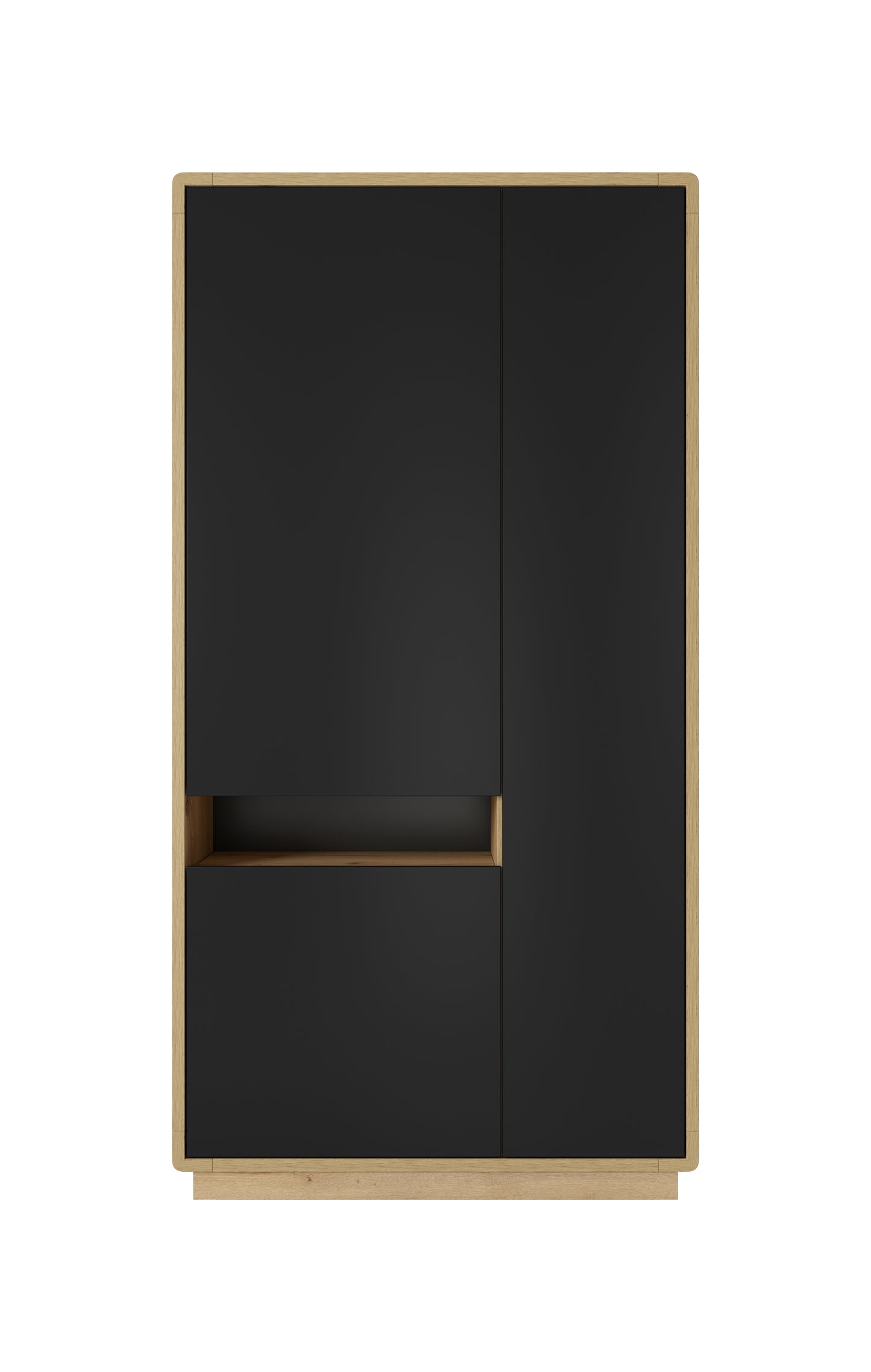 Vitrine Kommode Sideboard + Einlegebodenkanten + Soft Close