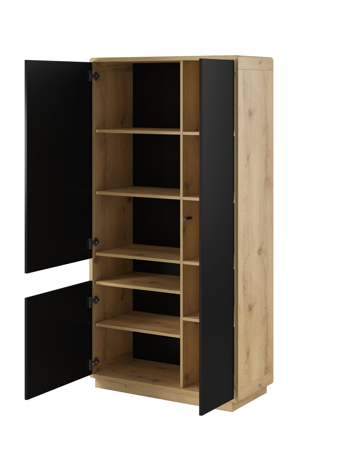 Vitrine Kommode Sideboard + Einlegebodenkanten + Soft Close