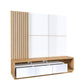 Wohnwand Set + Holz Optik + Schubladen + Ablagefläche