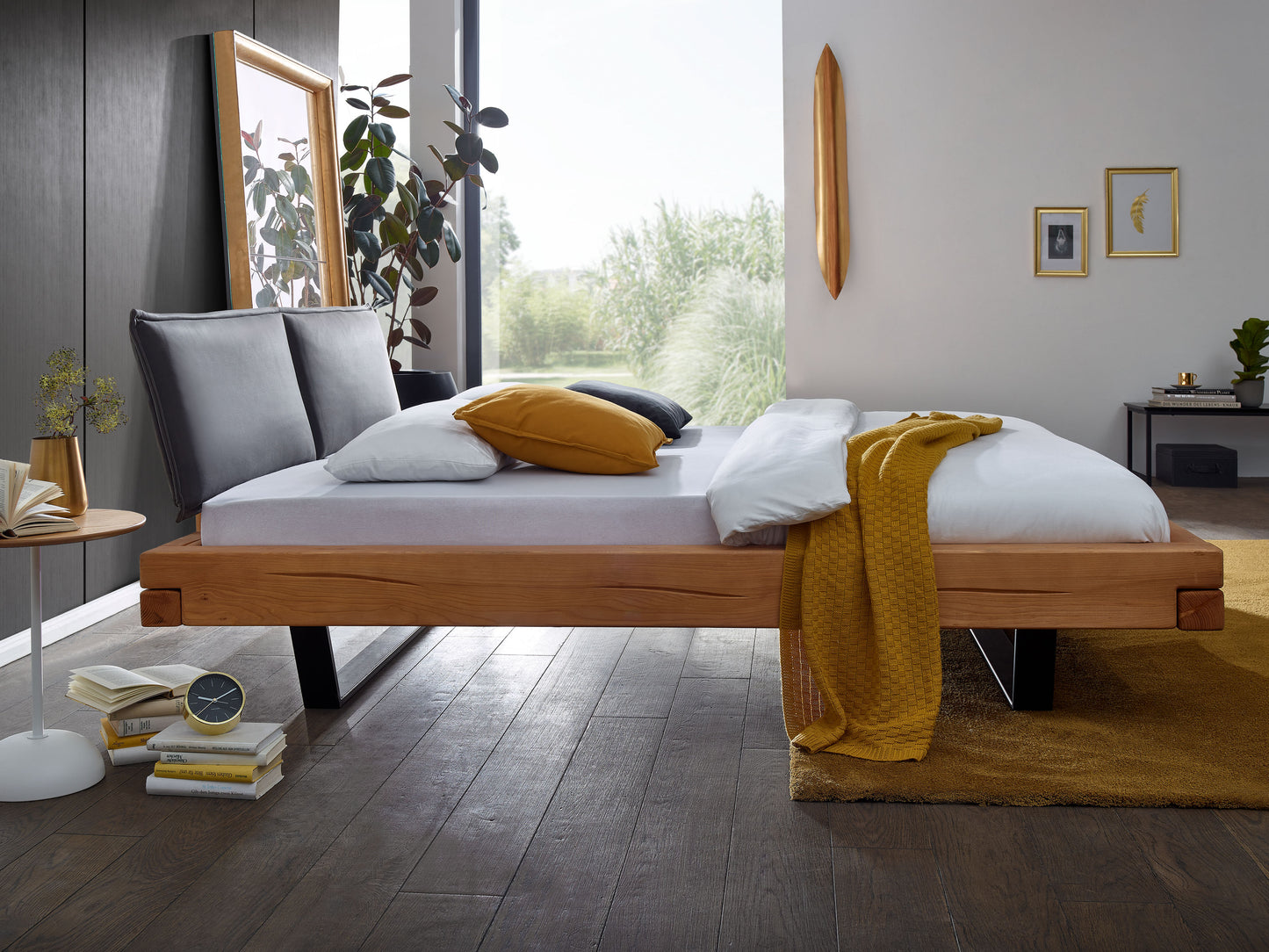 Rahmenbett Bett Massivholz Fichte 140x200cm