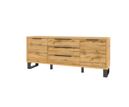 Kommode Sideboard Vitrine + Schubladen + Ablagefläche