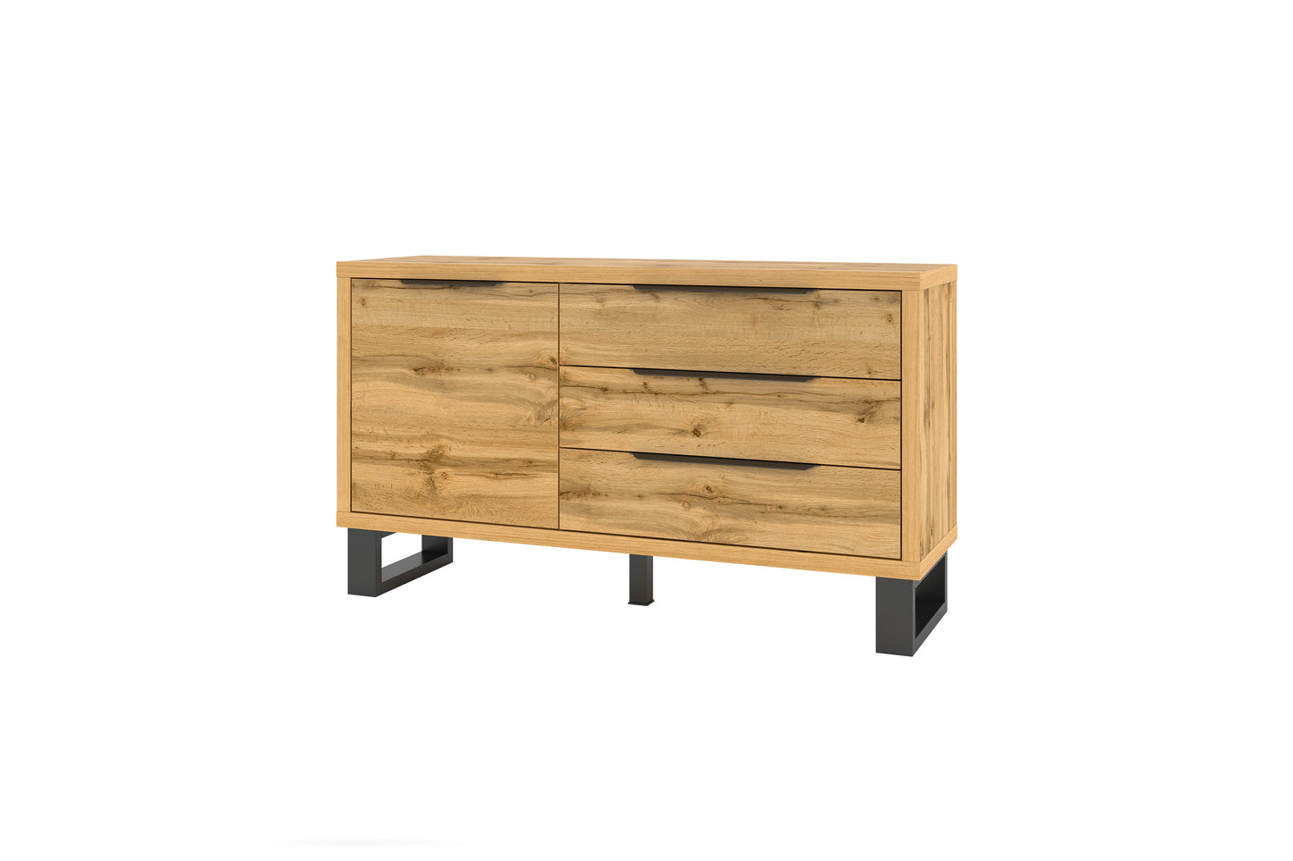Kommode Sideboard Vitrine + Schubladen + Ablagefläche