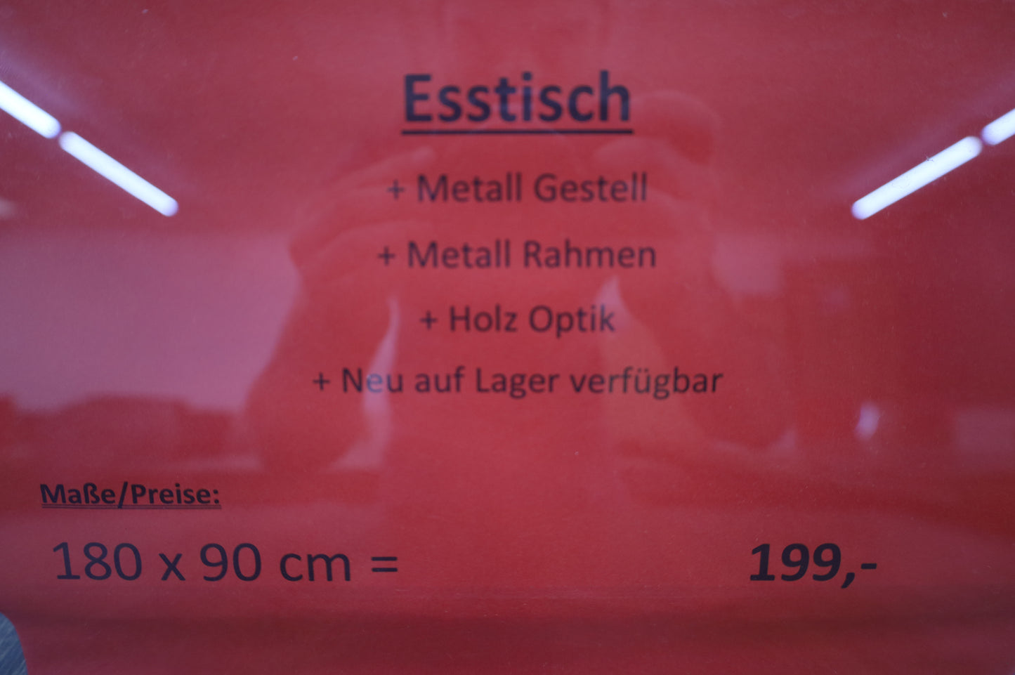 Esstisch Tisch + Holz Optik + Metall Rahmen + NEU auf Lager