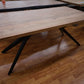 Esstisch Tisch + Massivholz Akazie + DesignerGestell + Neu auf Lager