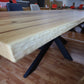 Esstisch Tisch +Massivholz Eiche VOLL 4cm +Baumkante +Epoxidharz