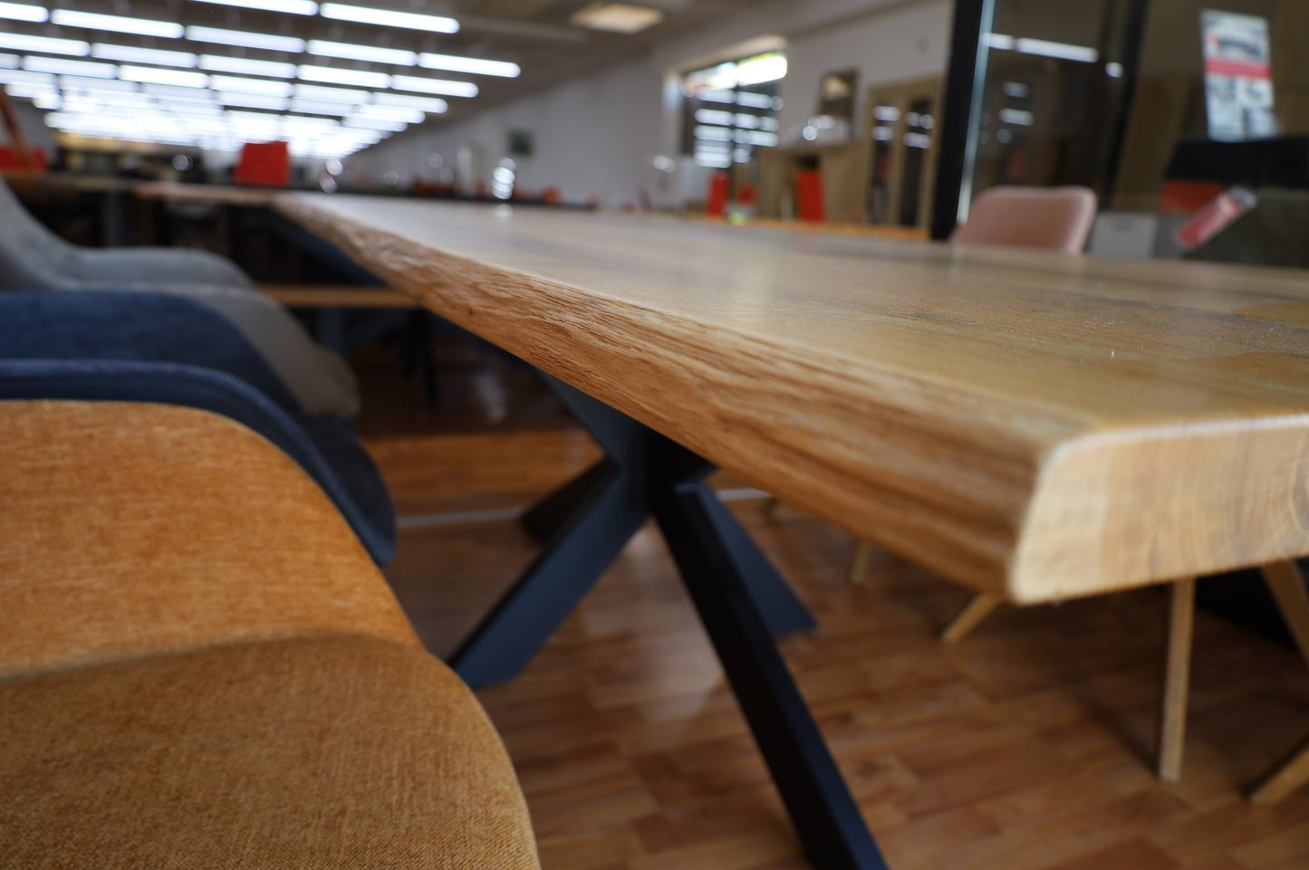 Esstisch Tisch +Massivholz Eiche VOLL 4cm +Baumkante +Epoxidharz