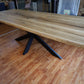 Esstisch Tisch +Massivholz Eiche VOLL 4cm +Baumkante +Epoxidharz