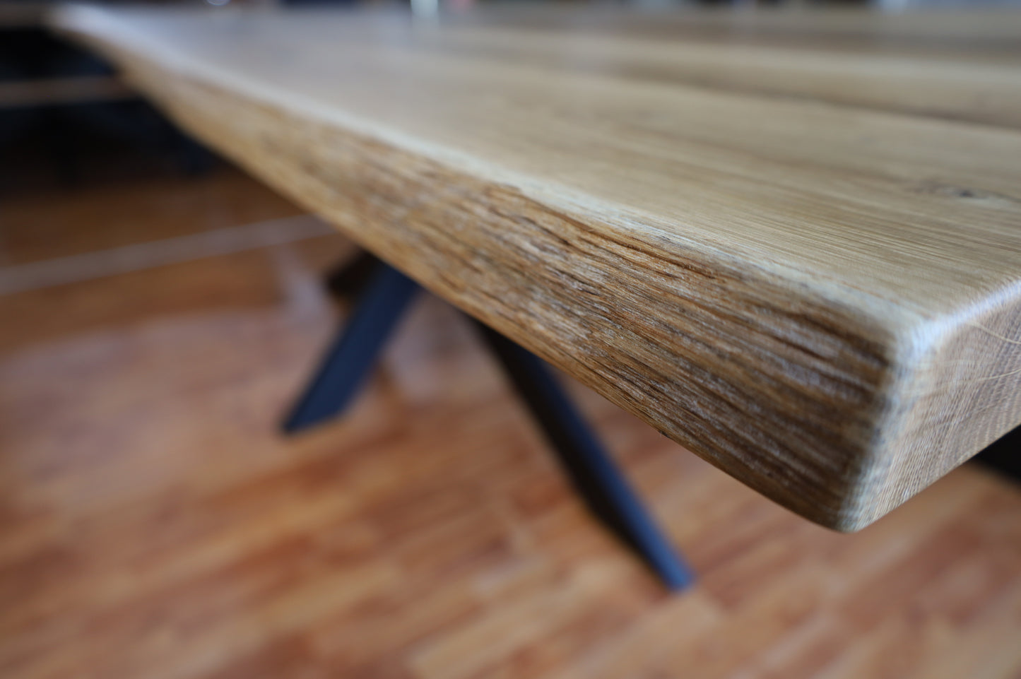 Esstisch Tisch +Massivholz Eiche VOLL 4cm +Baumkante +Epoxidharz