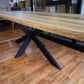 Esstisch Tisch +Massivholz Eiche VOLL 4cm +Baumkante +Epoxidharz