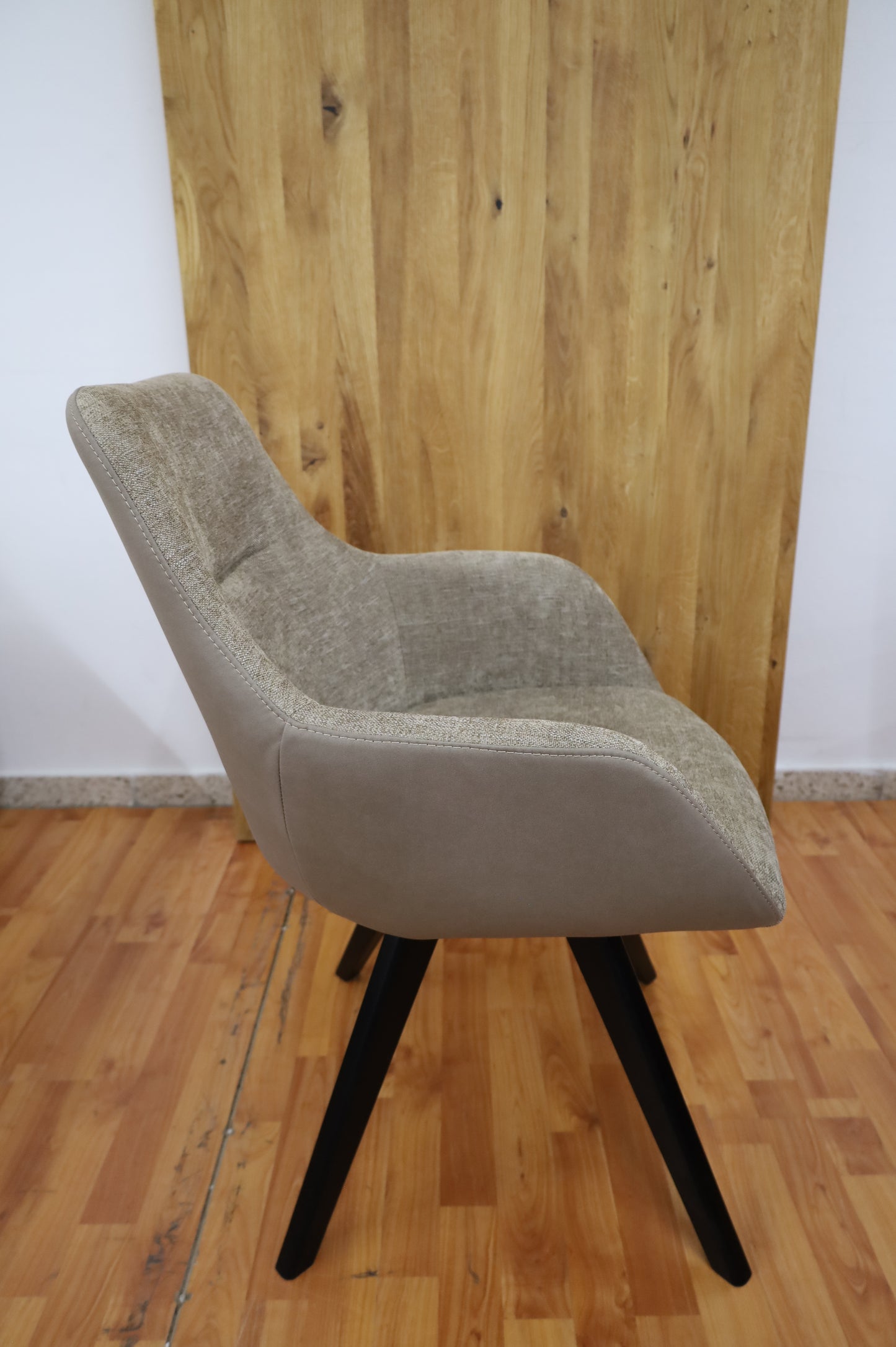 Armlehnenstuhl Stuhl +Drehbar +Massivholz +Rück-Dreh-Funktion