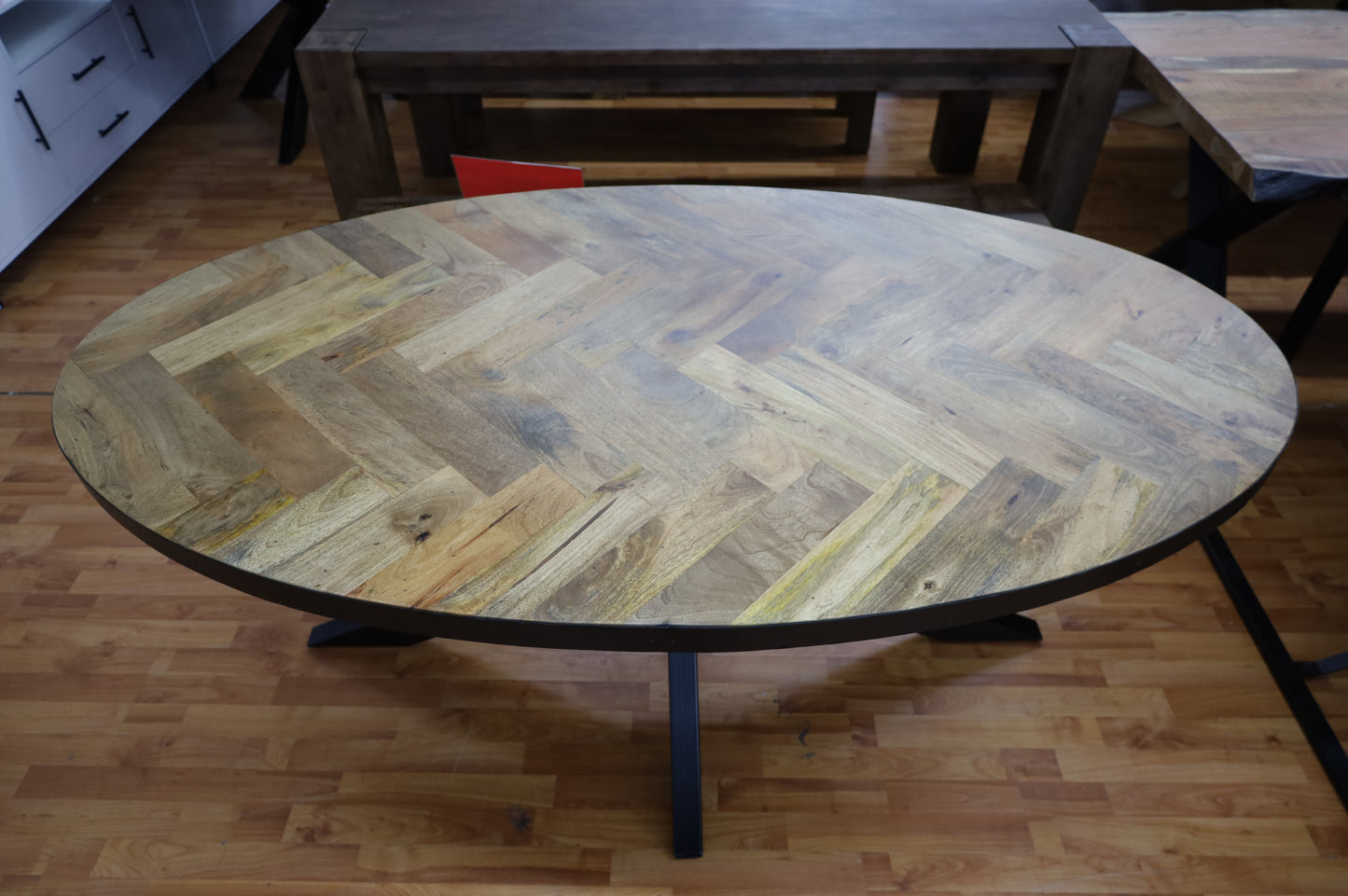 Esstisch Tisch MANGO + Metall Gestell 210x100 cm