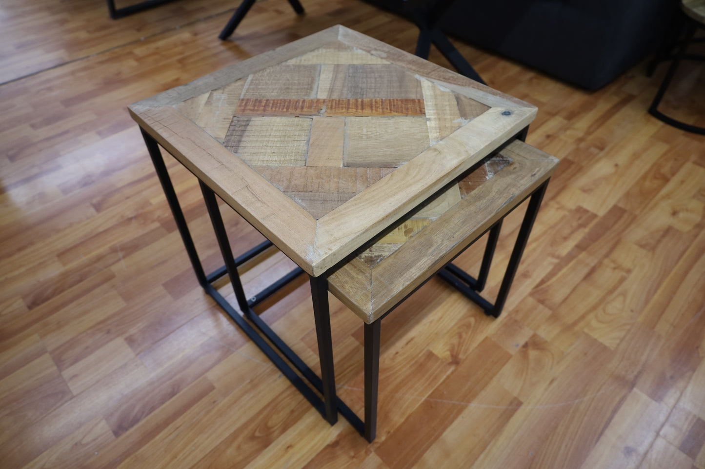Beistelltisch Tisch +2er Set + Massivholz + Neu auf Lager