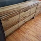 Kommode Vitrine + Balkeneiche furniert + Soft Close