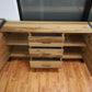 Kommode Vitrine + Balkeneiche furniert + Soft Close