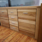 Kommode Vitrine + Front Massivholz Buche