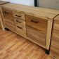 Kommode Vitrine +Front Massivholz +Soft Close +Neu auf Lager