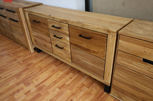 Kommode Vitrine +Front Massivholz +Soft Close +Neu auf Lager
