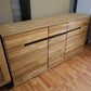 Kommode Vitrine + Front Massivholz + Soft Close