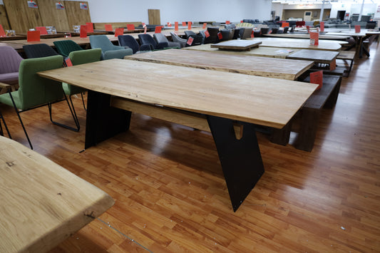 Esstisch Tisch + Schweizer Kante + Massivholz Eiche 200x100cm