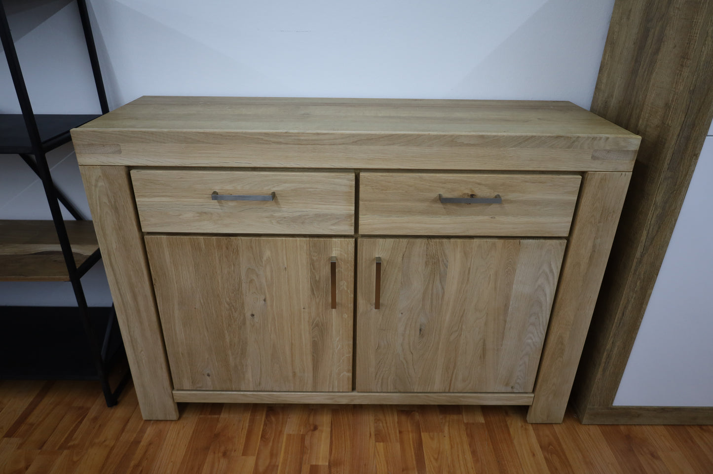 Kommode Vitrine Sideboard + Front Massivholz Eiche
