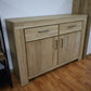 Kommode Vitrine Sideboard + Front Massivholz Eiche