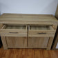 Kommode Vitrine Sideboard + Front Massivholz Eiche
